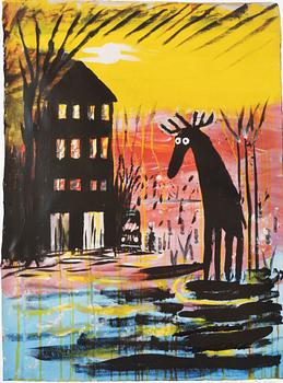 Carl Johan De Geer, "På spaning efter en älg som flytt".