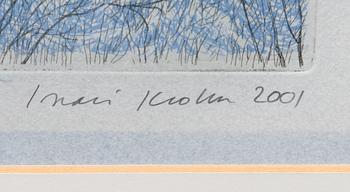 INARI KROHN, litografia, signeerattu ja päivätty 2001, numeroitu 32/40.