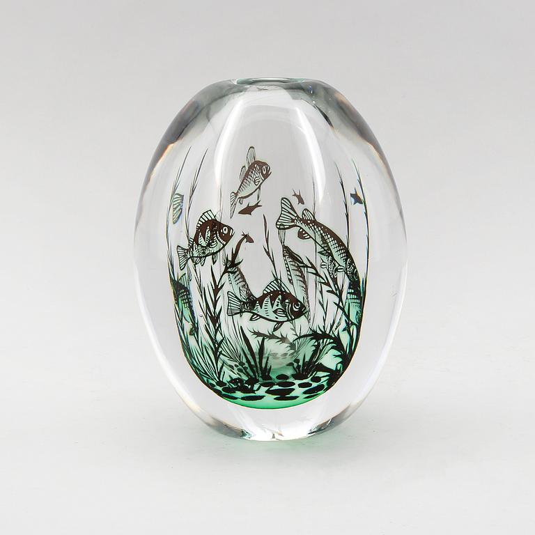 VAS, glas, Fiskgraal, Edward Hald, Orrefors.