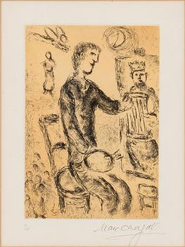 MARC CHAGALL, SJÄLVPORTRÄTT UR "PSAUMES DE DAVID".