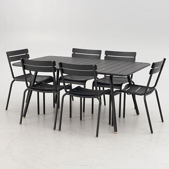 Frédéric Sofia, table and chairs, 6 pcs, "Luxembourg", Fermob.