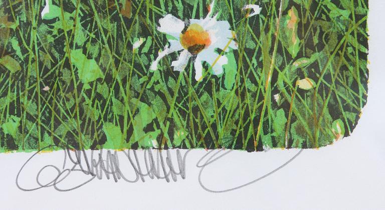 GÖRAN HAHNE, färglitografi, sign.