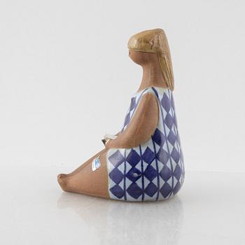 Lisa Larson, figurin, stengods, "Amalia", ur serien "ABC-flickor", Gustavsberg.