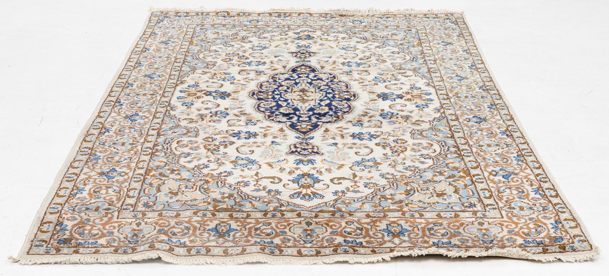 Rug, Nain, part silk, approx. 245 x 150 cm.
