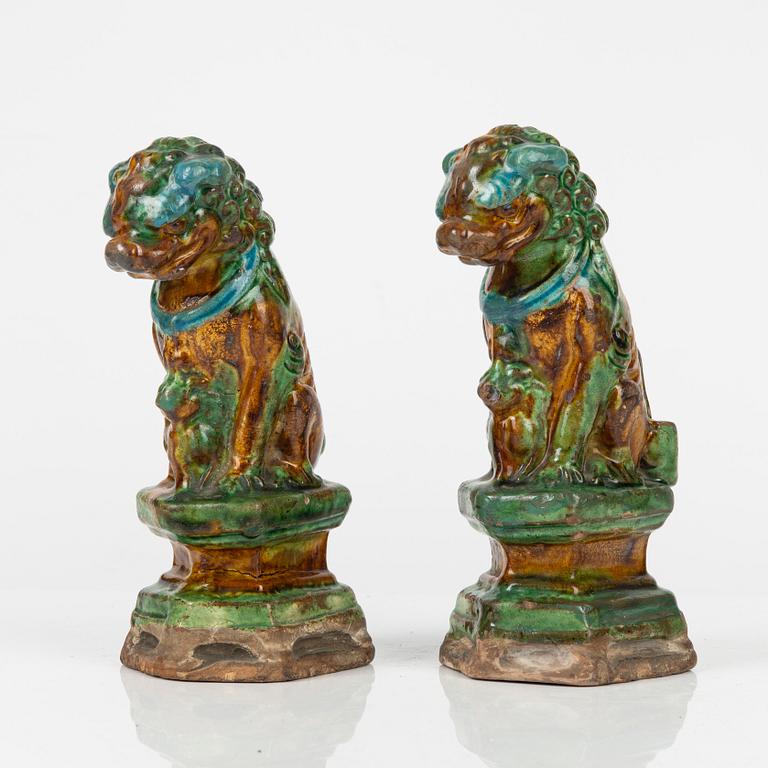 A pair of joss stick holders, late Ming dynasty.