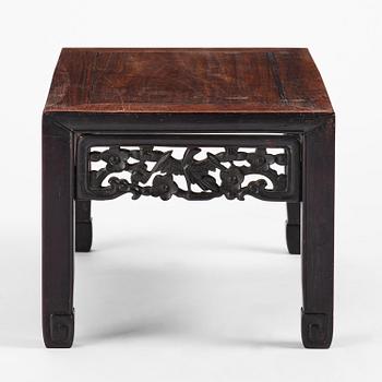 A Chinese hardwood kang table, late Qing dynasty.