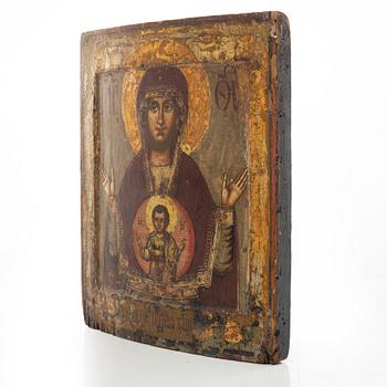 Icon, Russia, 19th century, Mother of God of the Sign.