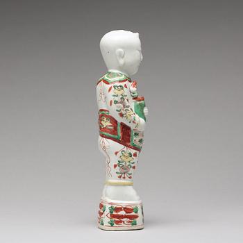 A wucai figure, Qing dynasty, Kangxi (1662-1722).