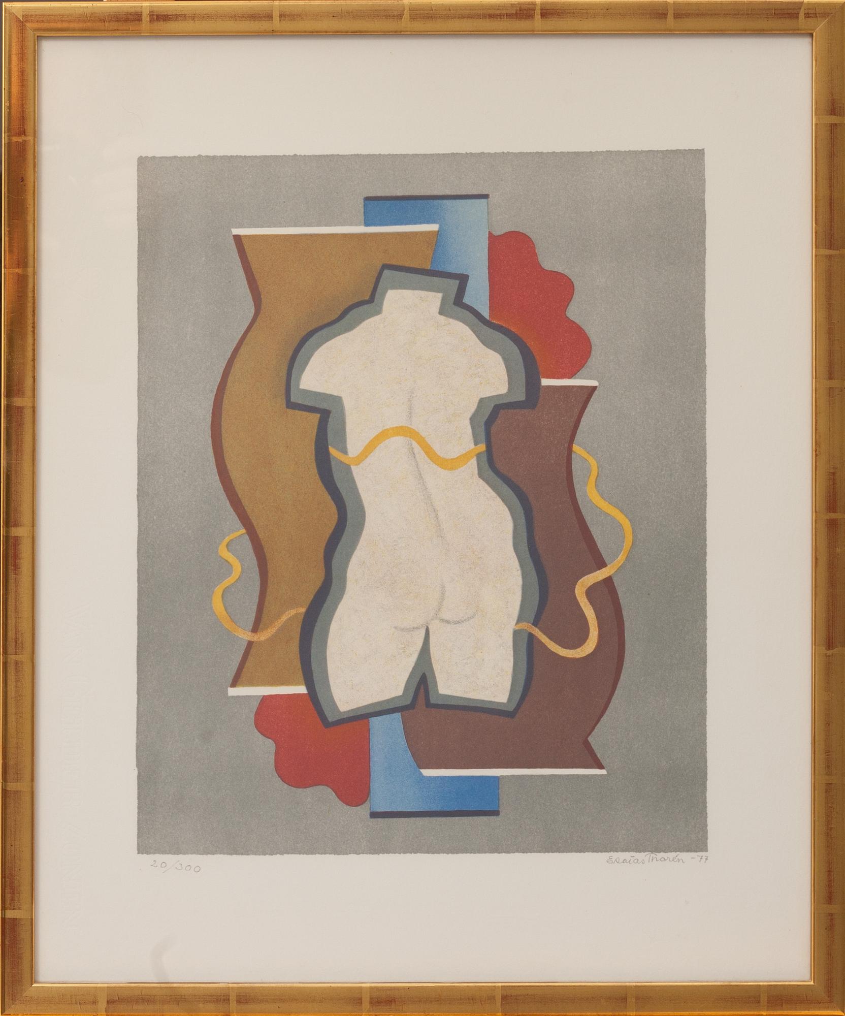 ESAIAS THORÉN, färglitografi, signerad och daterad -77, numrerad 20/300.