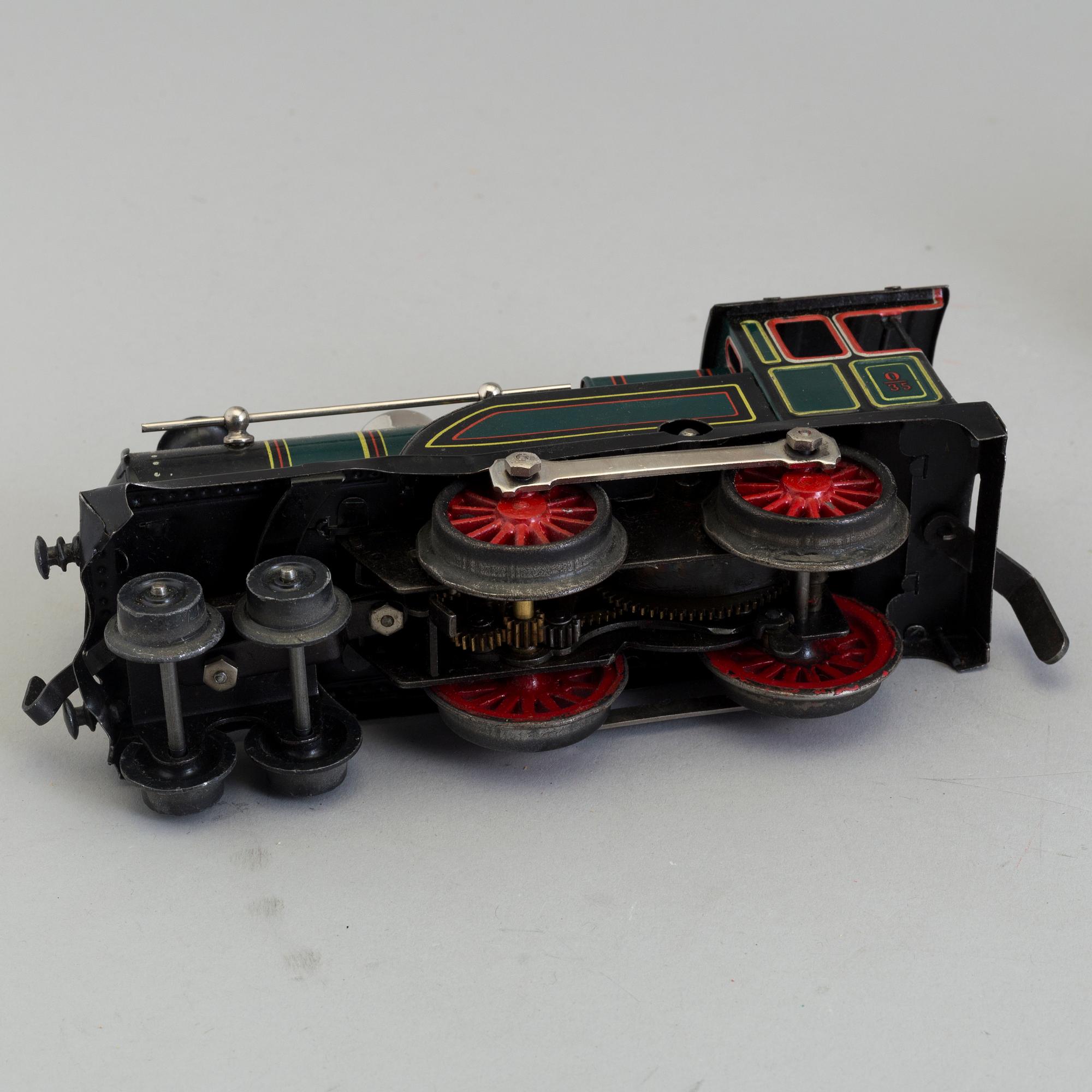 TÅGSET, plåt, GBN Bavaria, Bing Werke, tre delar samt räls, 1900-talets första hälft.