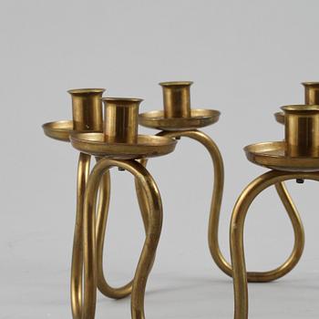 LJUSSTAKE, mässing, 1900-talets andra hälft.
