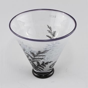 VAS, glas, Ingegerd Råman, Orrefors, unikat, signerad och numrerad 1170.