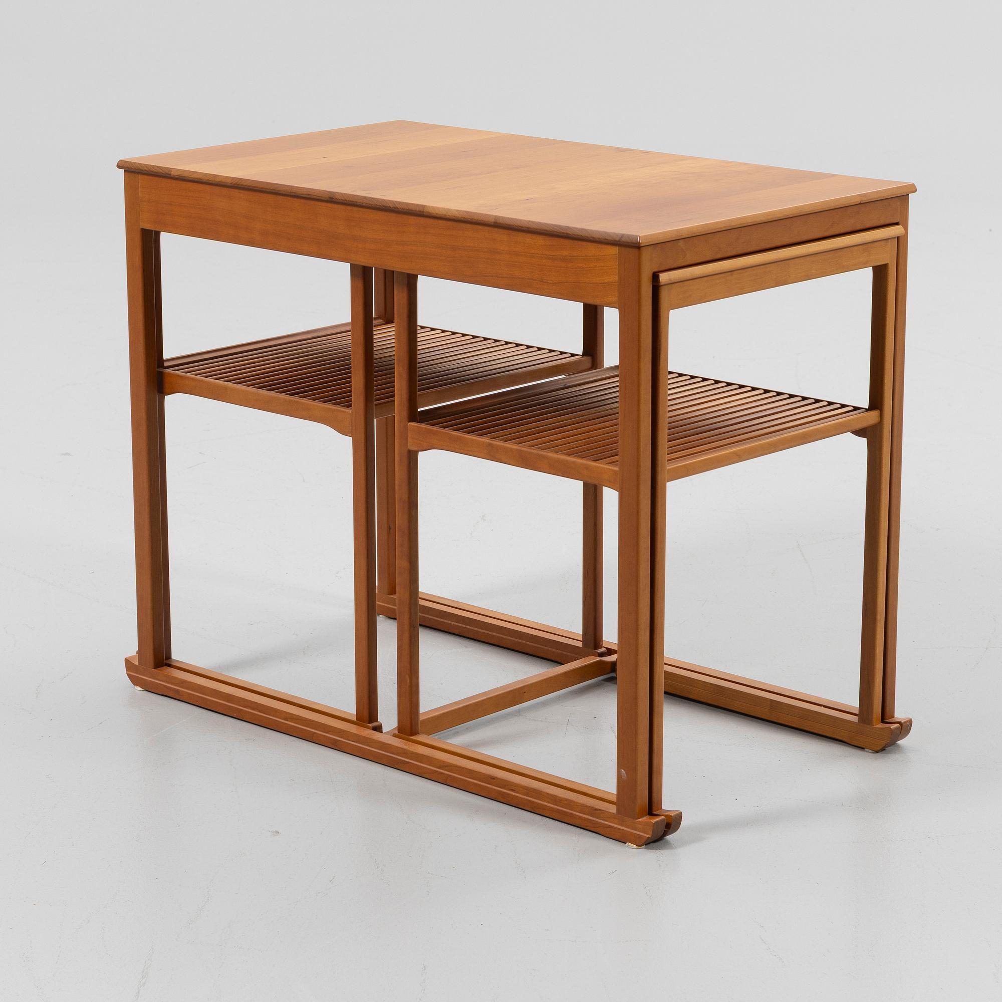 Carl Malmsten, set table 3 pieces, "The Sledge", late 20th century.