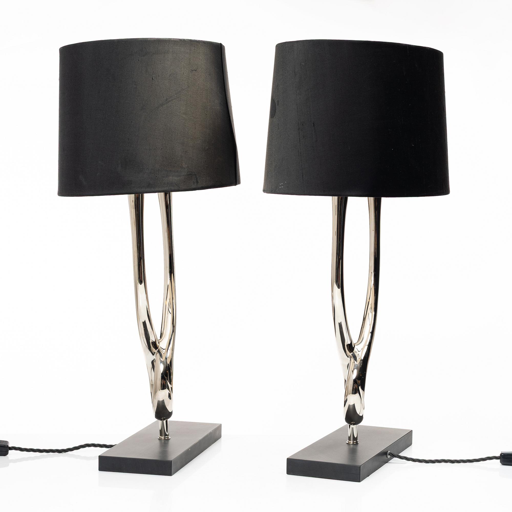 Table lamps, a pair, SLB112, Porta Romana.