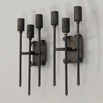 Wall lamps a pair Belgium second half of the 20th century.