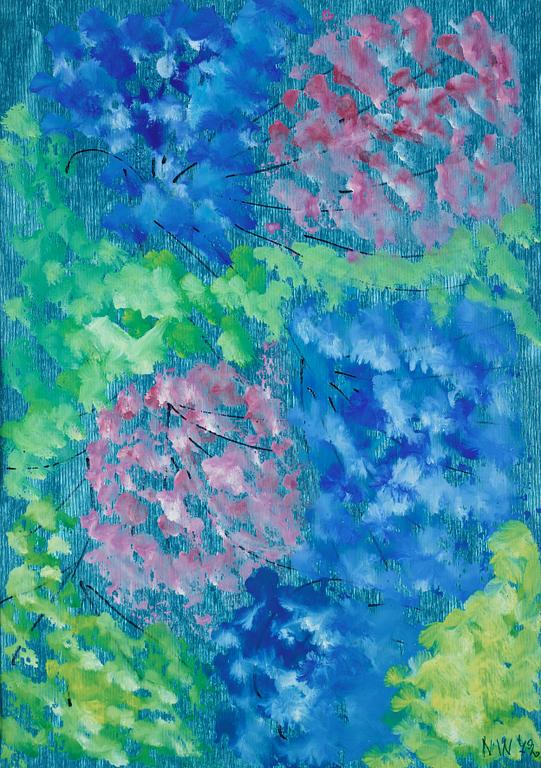 NELL WALDEN, gouache på folierat papper, signerad och daterad -72.