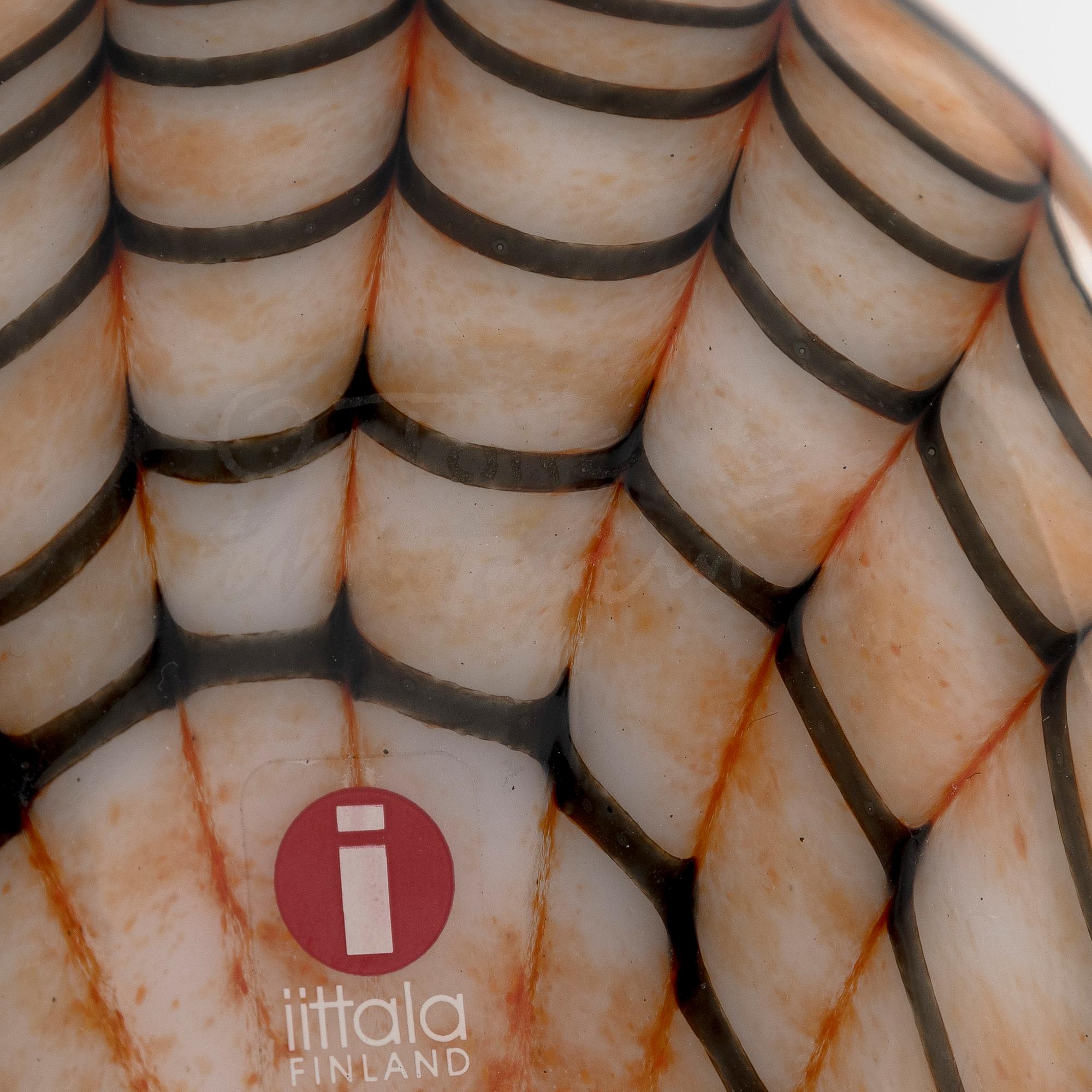 Oiva Toikka, glasfågel, "Little Diver", signerad O. Toikka Nuutajärvi.