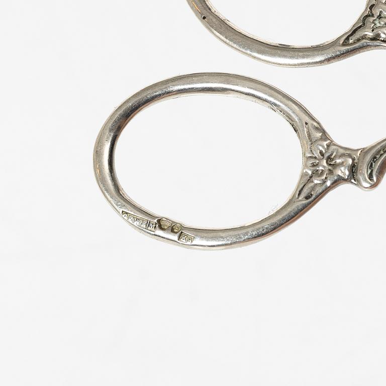 Samling silver, mestadels GEWE, 7 delar, vikt ca 550 gram.