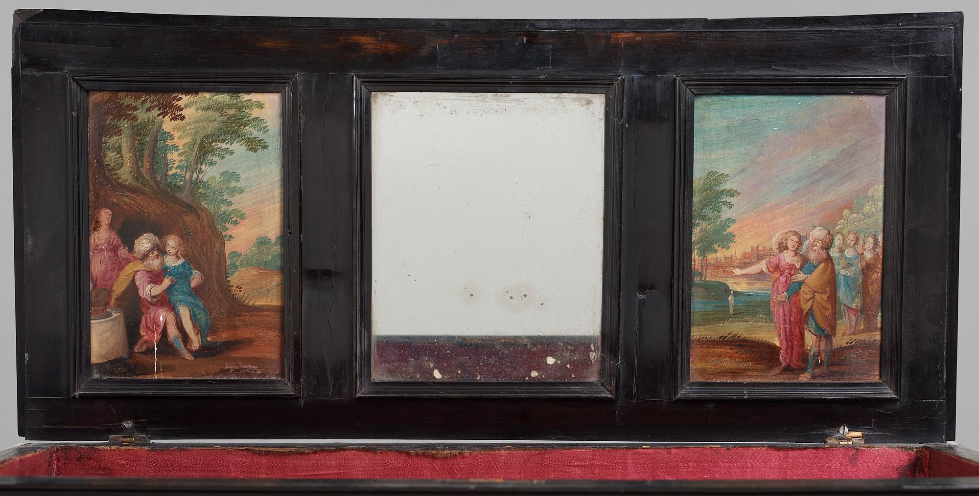 A Baroque second half 17th century with paintings in the manner of Frans Franken II.