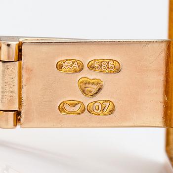 Björn Weckström, manschettknappar  och slipsnål, "Ruta", 14K guld, Pekka Anttila samt Lapponia.