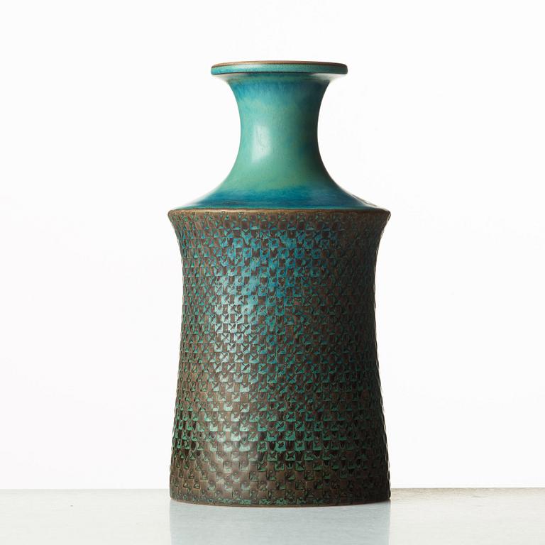 Stig Lindberg, a stoneware vase, Gustavsberg studio, Sweden 1963.