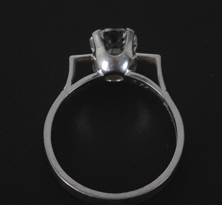 RING, 18K vg, m briljant, 1,33ct.