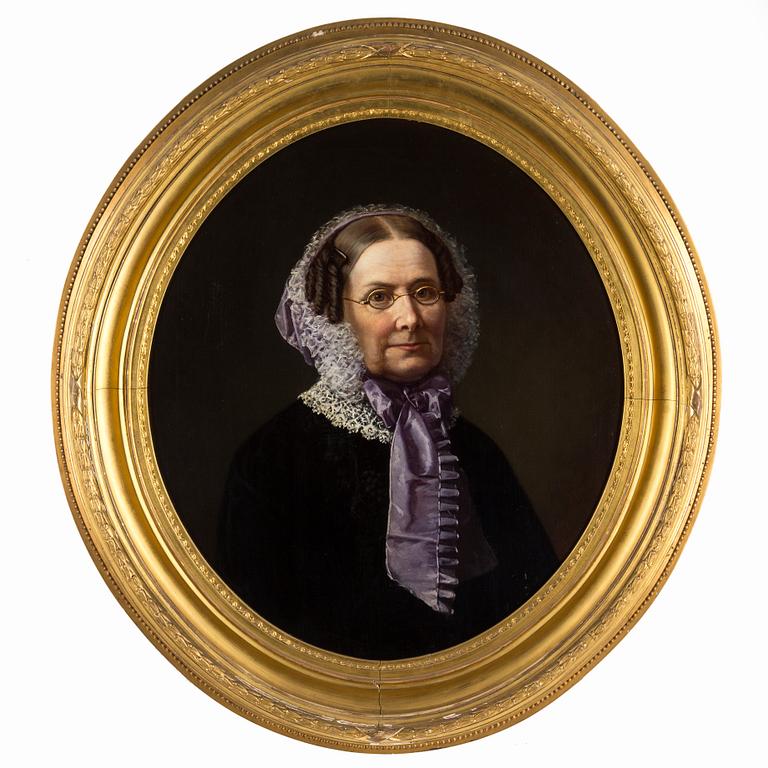 HILDA LINDGREN, a pair. Oil on canvas, signerad and dated 1867.