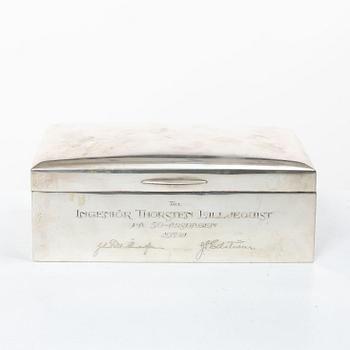 Karl Anderson, Cigar box, silver, Stockholm 1920.
