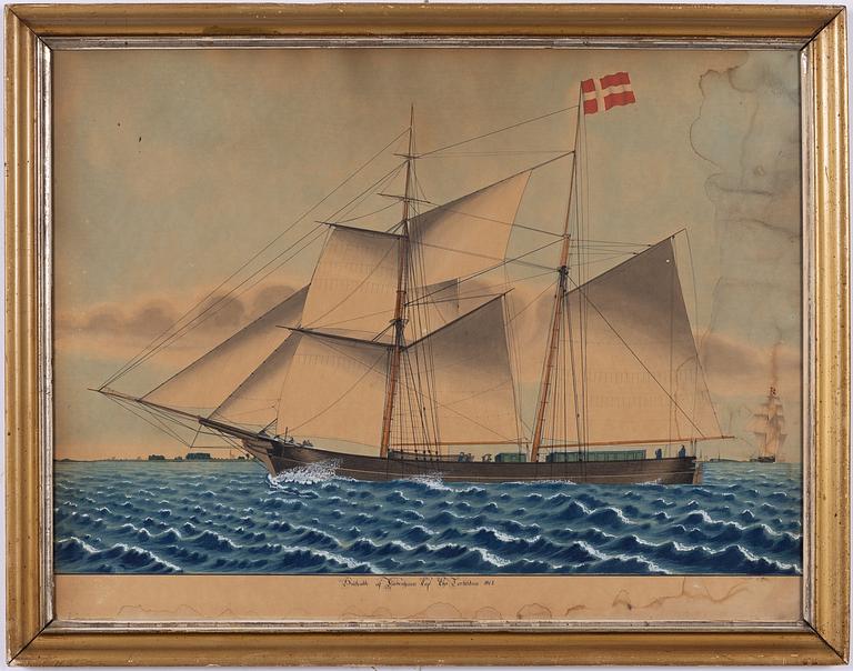 Jörgen Peter Olsen, the Råsegelskoner "Hvideodde" of Copenhagen (Capt. Chr. Terhildsen 1861).