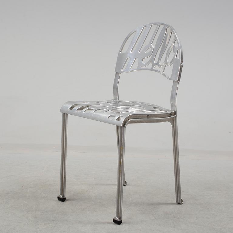 JEREMY HARVEY, an aluminium 'Hello There' Chair from Artifort.