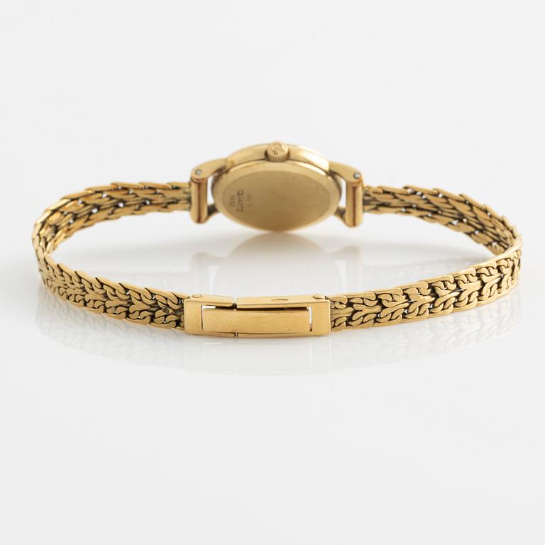 Omega, wristwatch, 14K gold, 18K gold bracelet, 21.5 mm.