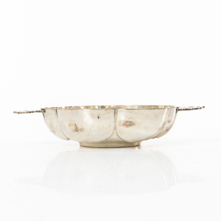 A silver bowl with handles, Bossard, Switzerland, circa 1900.