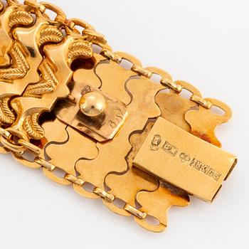 Armband 18K guld med svart emalj, Möllenborg.