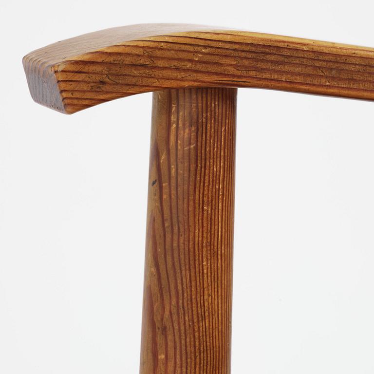 Axel Einar Hjorth, a stained pine "Väddö" easy chair, Nordiska Kompaniet, Sweden, 1930s-40s.