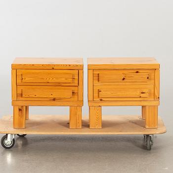 SÄNGBORD, ett par, furu, 1970-tal.