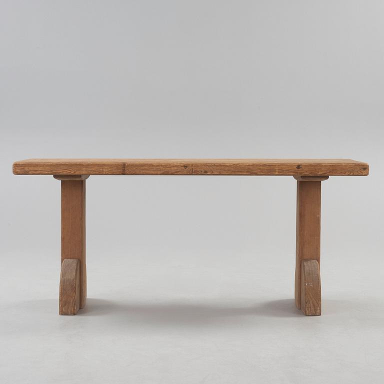 An Axel Einar Hjorth stained pine 'Sandhamn' table, Nordiska Kompaniet, 1930's.