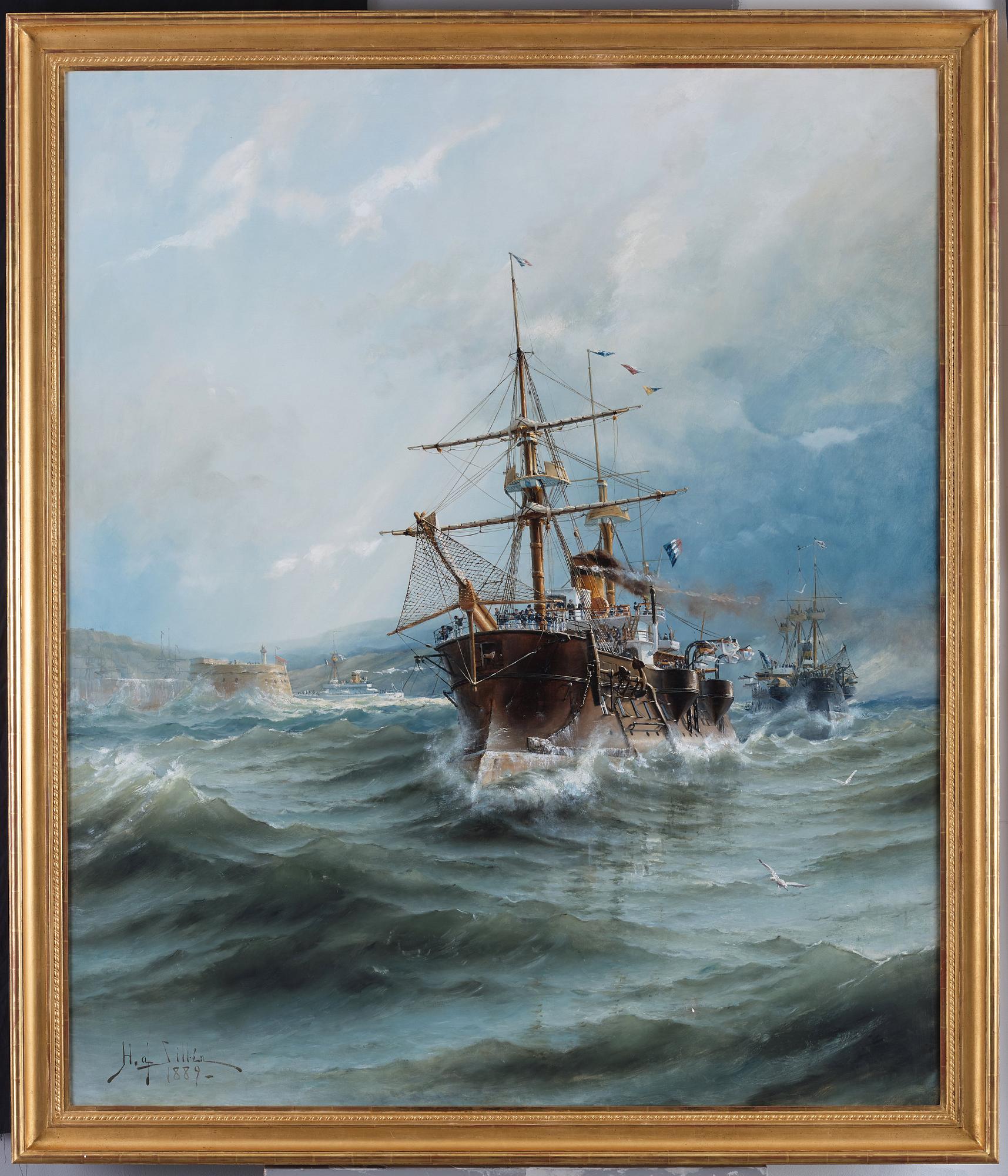 Herman af Sillén, Franska pansarfregatter utanför Cherbourg.