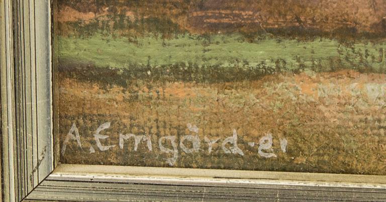 ANDERS EMGÅRD, olja på duk, signerad och daterad 81.