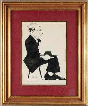 EINAR NERMAN, tuschteckningar, 2 st, sign.