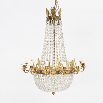 An Empire style chandelier, early 20th Century.