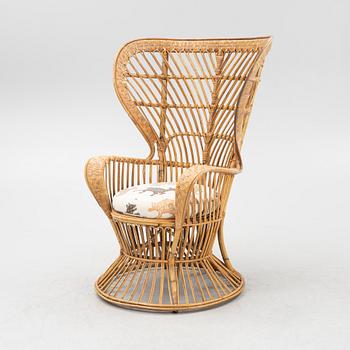 A rattan chair, second half of the 20th century.