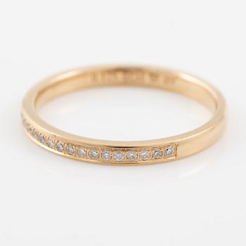 Wedding rings, a pair, Schalins, 18K gold with brilliant-cut diamonds.