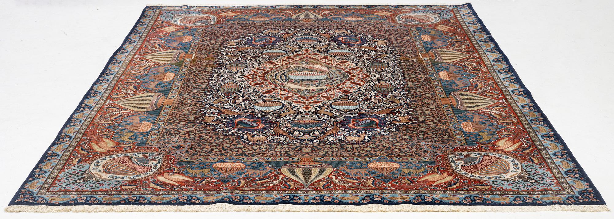 Carpet, Kashmar, approx. 390 x 290 cm.