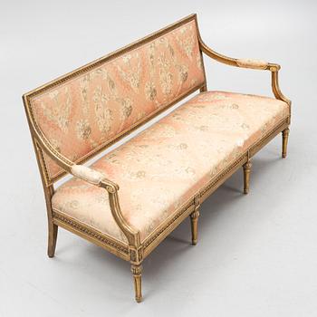 A Gustavian style sofa, late 19th Century.