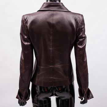 LÄDERJACKA, Yves Saint Laurent.