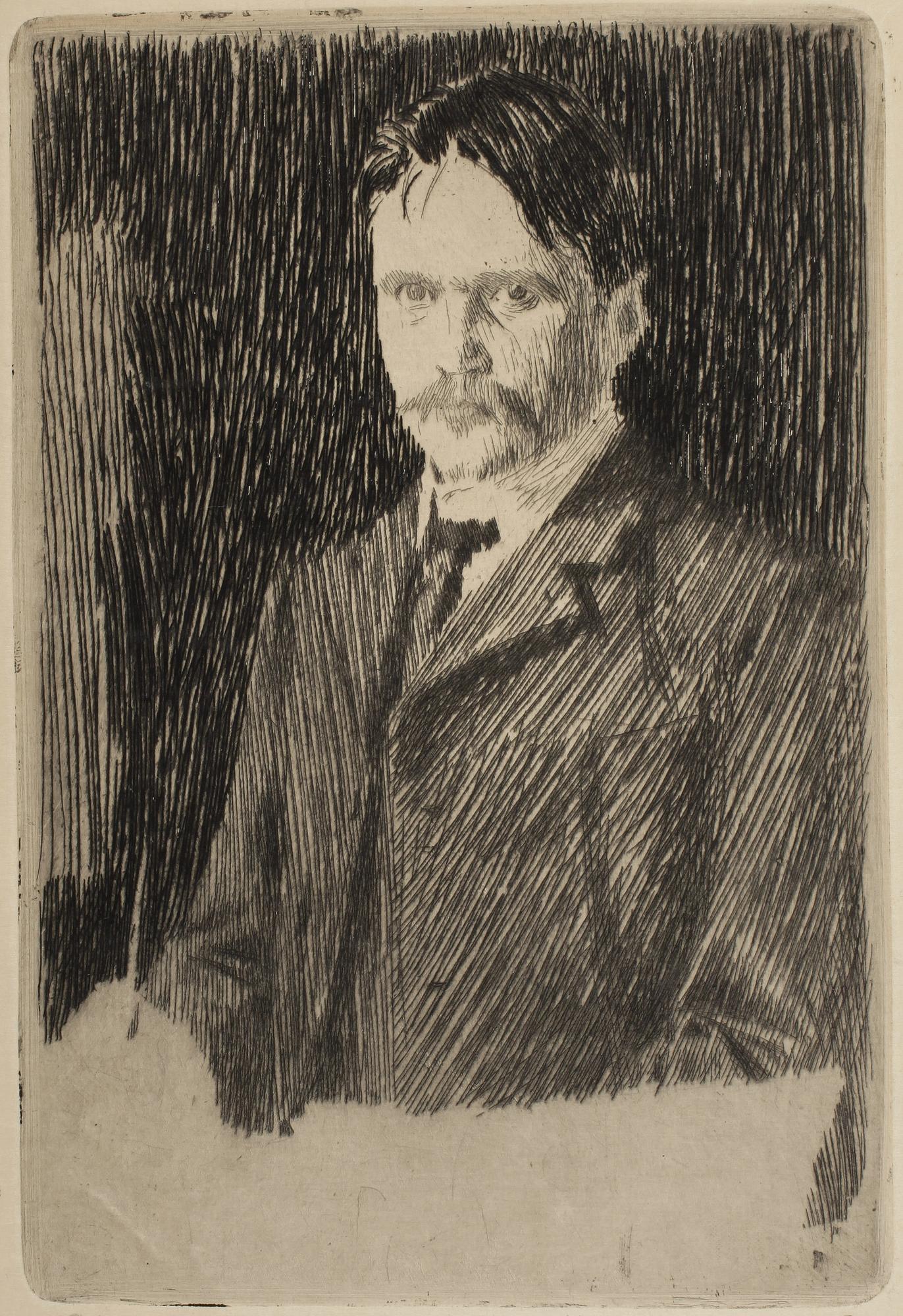 KNUT ANDER, etsning. Signerad och numrerad 18/50. Utförd 1905.