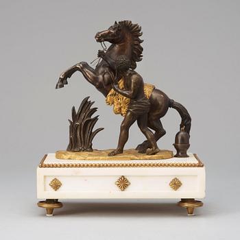 BORDSSKULPTUR "Chevaux de Marly". Frankrike, 1800-tal.