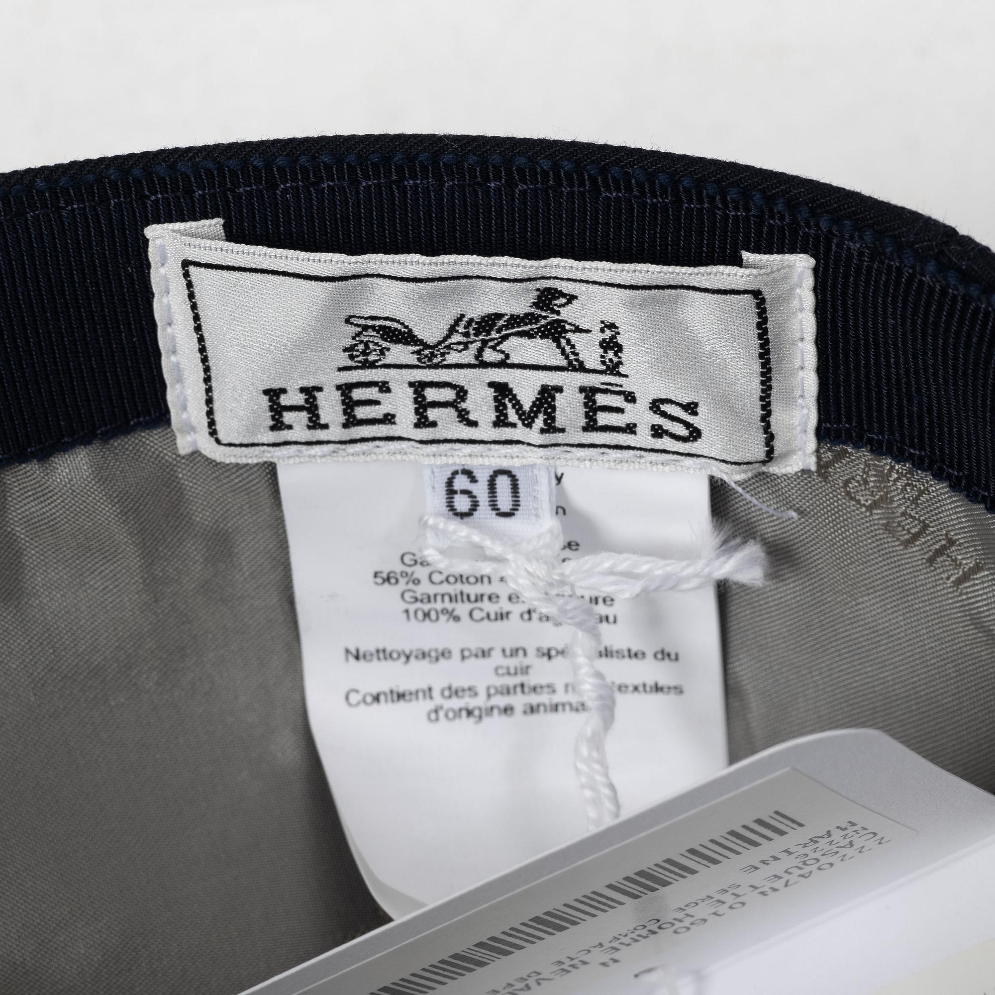 Hermès, Cap, “Nevada Super H Cap”, size 60.