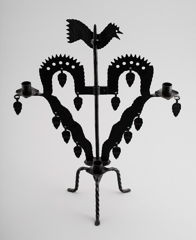 LJUSSTAKE, smide, s.k Tuppstake, 1900-talets andra hälft.