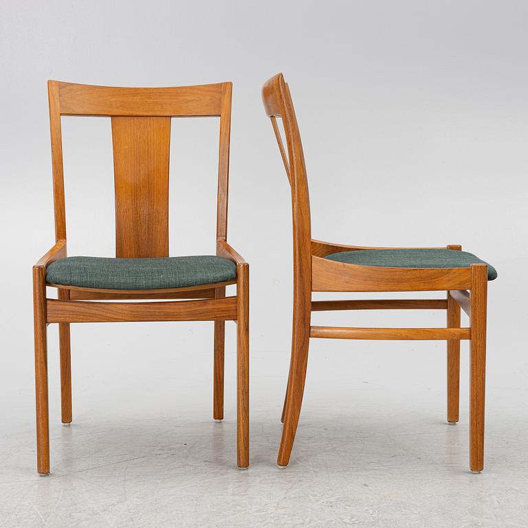 Carl-Evert Ekström, dining table with four chairs, AB Johansson & söner, Hyssna. Mid-20th century.
